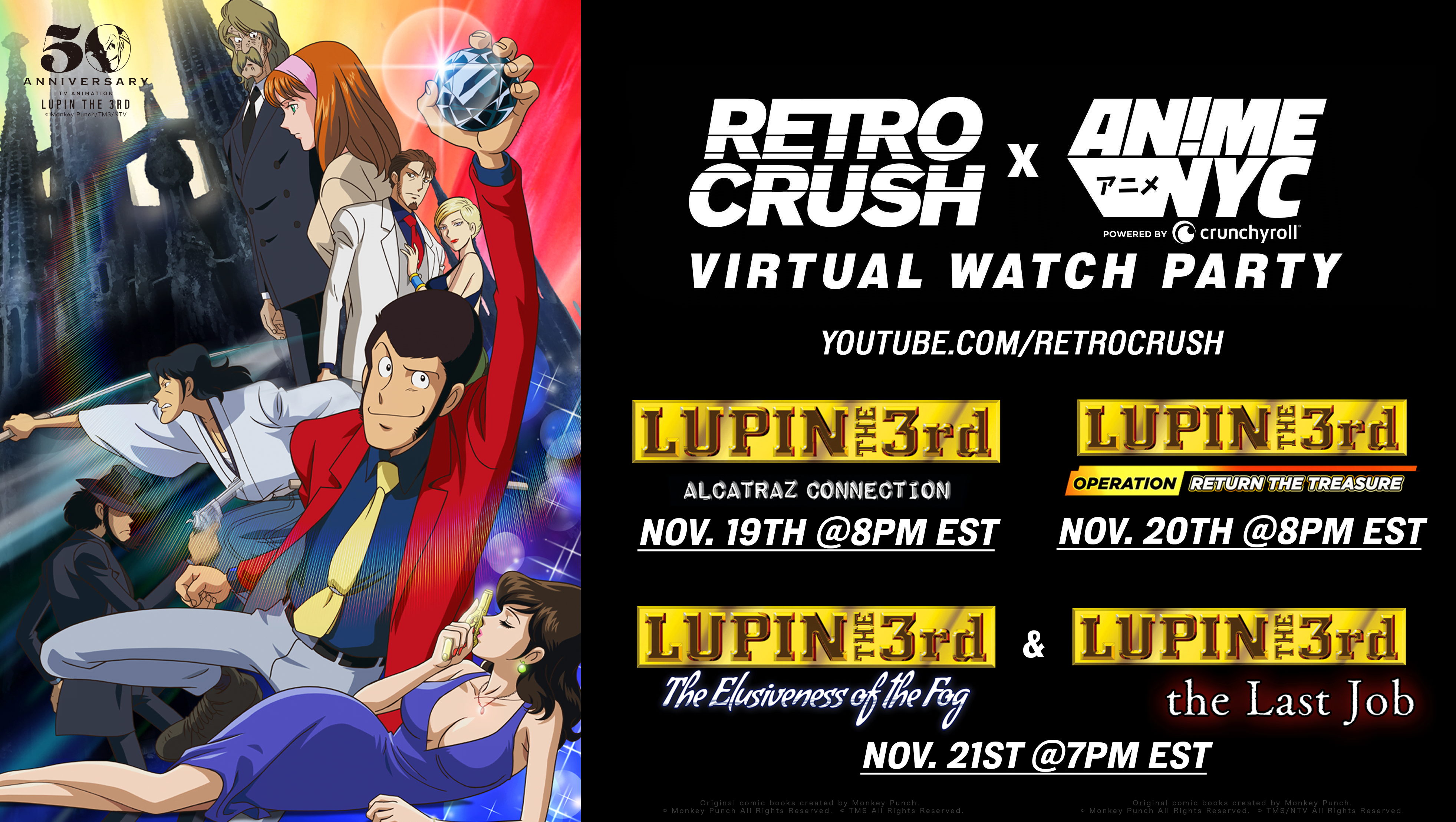 TMS Entertainment Announces HIGH CARD world premiere screening and panel  and LUPIN THE 3rd panel and trivia contest at Anime NYC at The Javits  Center — TMS Entertainment - Anime You Love