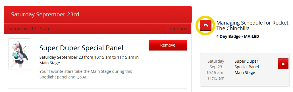 Panel Reservations - Go Back