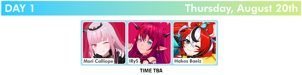 hololive - Mori Calliope, IRyS, Hakos Baelz